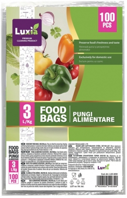Pungi alimentare rezistente Luxia, 3 kg, 100 buc/set